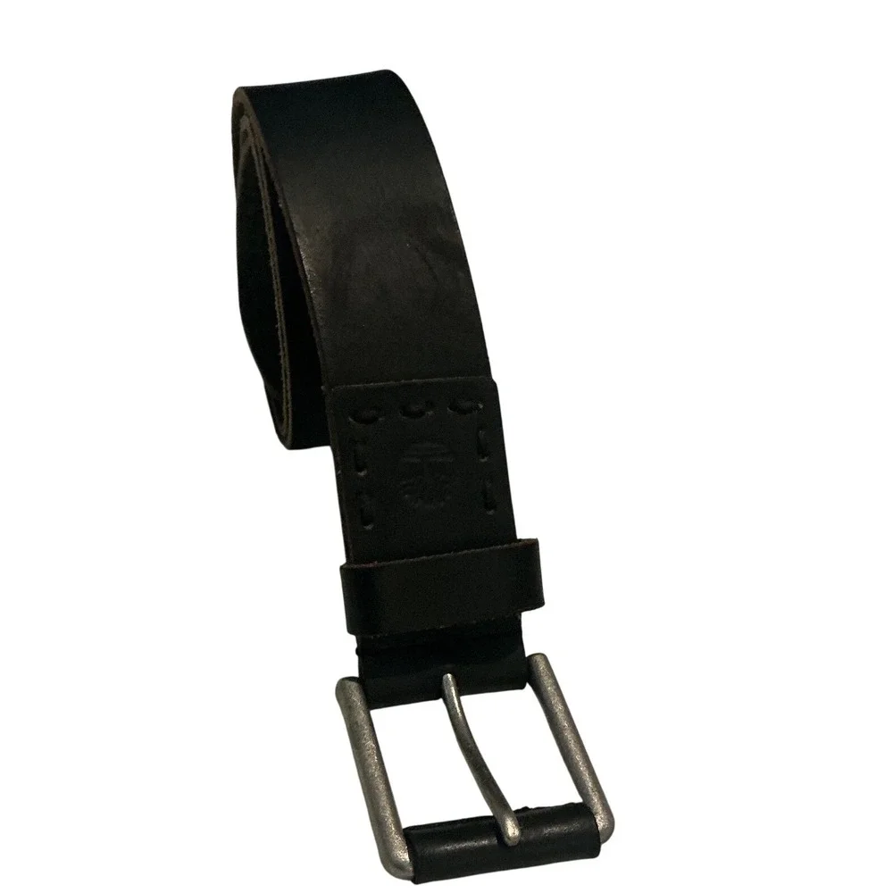 Timberland Leather Belt Mens 36 Dark Brown Rugged Casual‎